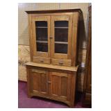 Ash stepback spoon carved kitchen cupboard >