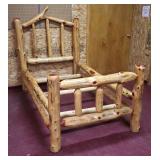 Peeled Log single bed >