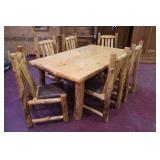 Peeled Log dining table >