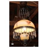 Pheasant painted hanging parlor light 