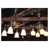 Group pic Early American brass chandeliers >