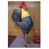 6 foot painted tin rooster >