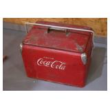 embossed Coca Cola picnic cooler >