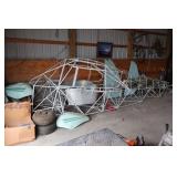 18 foot long airplane frame carcass>