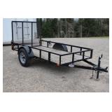 5ft x 10ft open trailer with ramp gate>