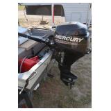 with 9.9hp four stroke Mercury outboard >