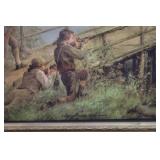 early framed lithograph >