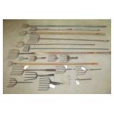 20+ ice fishing spears + spuds