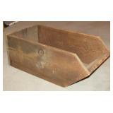 1 of 2 old wooden bins