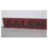 4ft x 1ft glass catseye Salem sign>