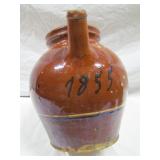 dated 1855, dotted slipware pattern>