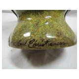 Sandhill Crane vase also signed