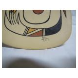 hand painted pottery butter paddle