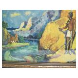 framed lithograph by >