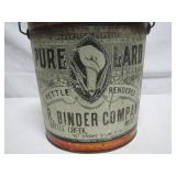 tin litho Lard can with lid >