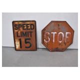 embossed heavy steel signs >>