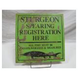 metal Sturgeon sign