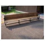 straight on view of bench