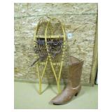 snowshoes & paper mache salesman boot