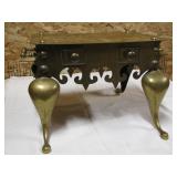 interesting brass footstool>