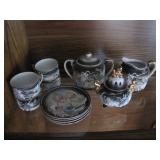 lithophane tea set