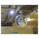 large disco ball with spinner>