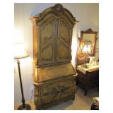 bombay desk w/closed front bookcase>