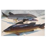 Antique tin clockwork & rubberband op fish>