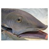 1880s tin & wood keywind clockwork >>