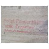 on back Polish Peasants 20"w 10"t