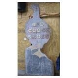 wooden Red Goose Shoe sign, Charlevoix>