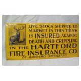 Hartford Fire Ins livestock sign>>