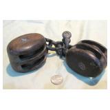 wooden pullys w/German Cross>