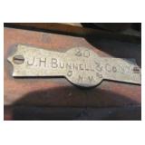 J>H> Bunnell & Co NY close up >