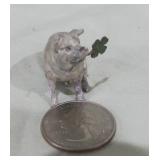 Vienna Bronze pig with Shamrock in >