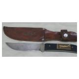 unmarked nude handle sheath knife>