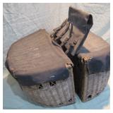 early horse pack wicker basket set>