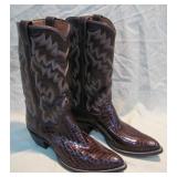 Justin Alligator skin cowboy boots>