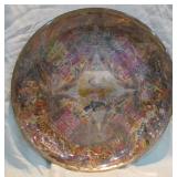 16" glass cigar band dish with >>
