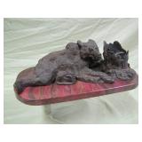 Bronze Siberian Grizzly Bear inkwell >>