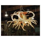 real antler hanging light