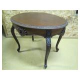 mahogany oval parlor table