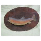 1950s plaster trout mount fish >