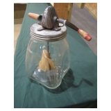 glass jar butter churn