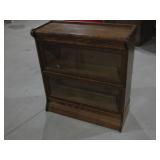 Weis oak 2 unit stacking bookcase>