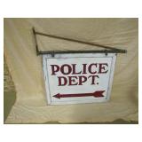 Police Dept. bracket sign >