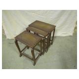 teak nesting tables>