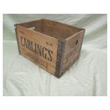 Carlings wooden beer crate>