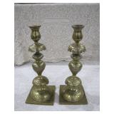 Russian brass candlesticks>