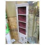 tole painted corner cabinet